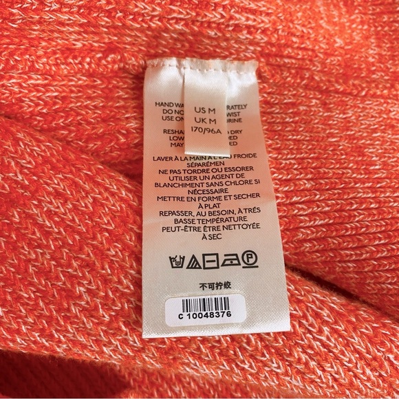 Free People Vibrant Orange Too Good Mock Neck Sweater Size M - Picture 6 of 7